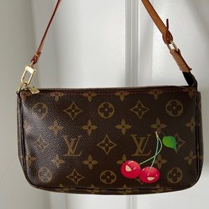 Limited edition LV cherry pouchette. Excellent condition.